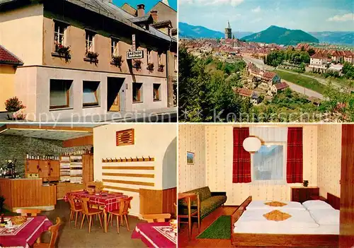 AK / Ansichtskarte Judenburg_Steiermark Gasthof Reichsthaler Gastraum Fremdenzimmer Ortsansicht mit Kirche Judenburg_Steiermark