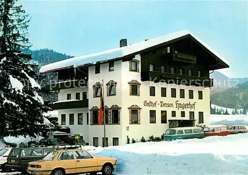 AK / Ansichtskarte Thiersee Gasthof Hotel Pension Hagerhof im Winter Thiersee