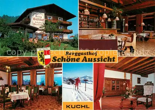 AK / Ansichtskarte Kuchl Berggasthof Schoene Aussicht Restaurant Langlaufloipe Kuchl