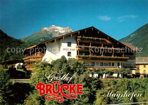 AK / Ansichtskarte Mayrhofen_Zillertal Gasthof Bruecke Alpen Mayrhofen_Zillertal