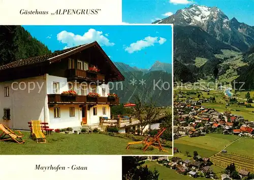 AK / Ansichtskarte Mayrhofen_Zillertal Gaestehaus Alpengruss Panorama Alpen Mayrhofen_Zillertal