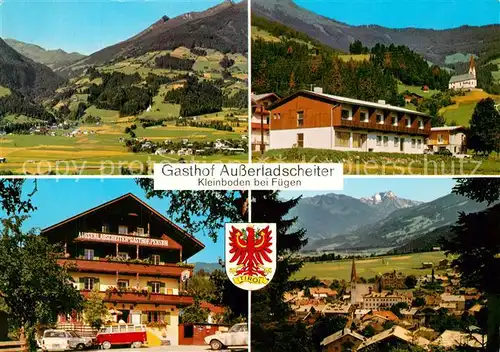 AK / Ansichtskarte Kleinboden_Fuegen Gasthof Pension Ausserladscheiter Landschaftspanorama Alpen Kleinboden_Fuegen