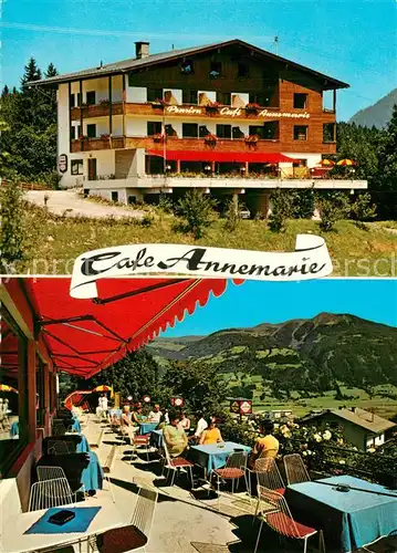 AK / Ansichtskarte Fuegen Pension Cafe Annemarie Terrasse Fernsicht Landschaftspanorama Fuegen