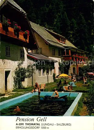 AK / Ansichtskarte Thomatal Pension Gell Swimming Pool Thomatal