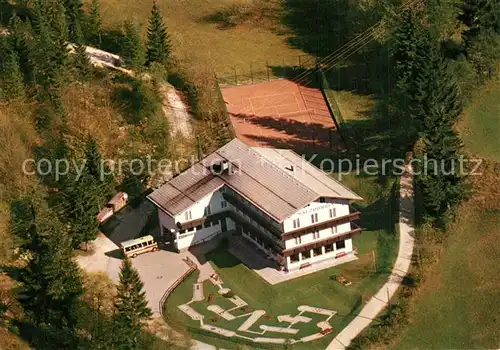 AK / Ansichtskarte Russbach_Pass_Gschuett Cafe Pension Salzburgia Fliegeraufnahme Russbach_Pass_Gschuett