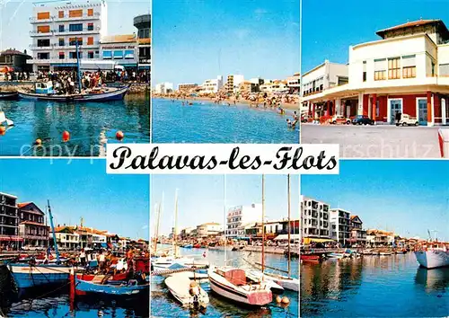 AK / Ansichtskarte Palavas les Flots_Herault Vue partielle Le Port La Plage Palavas les Flots_Herault