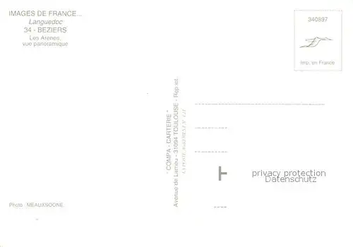 AK / Ansichtskarte Beziers Les Arenes vue panoramique aerienne Beziers