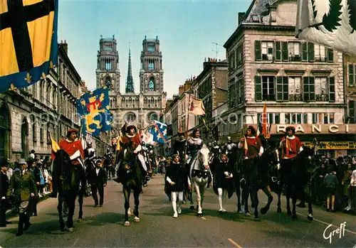 AK / Ansichtskarte Orleans_Loiret Fetes de Jeanne dArc cortege passant rue Jeanne d Arc Orleans_Loiret