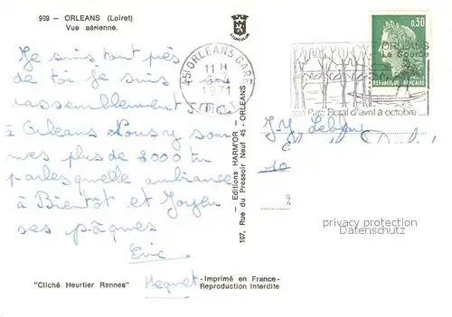 AK / Ansichtskarte Orleans_Loiret Vue aerienne Orleans_Loiret