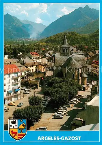 AK / Ansichtskarte Argeles Gazost Eglise et le centre ville Argeles Gazost