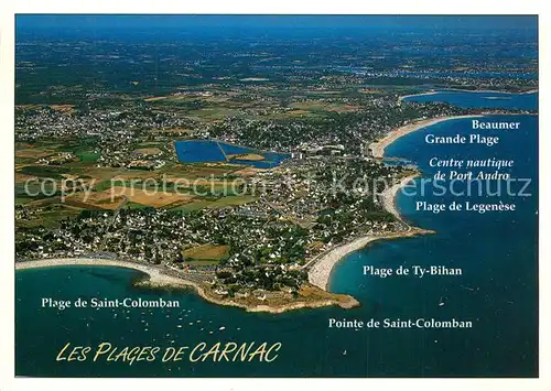 AK / Ansichtskarte Carnac_Morbihan Les Plages de Carnac Vue aerienne Carnac Morbihan