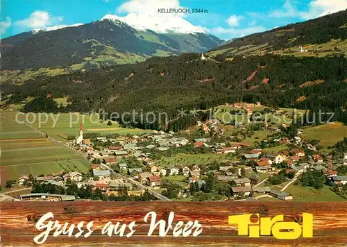 AK / Ansichtskarte Weer_Tirol Fliegeraufnahme mit Weerberg und Kellerjoch Weer_Tirol