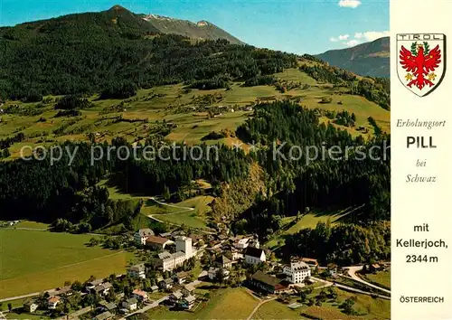 AK / Ansichtskarte Pill_Tirol Fliegeraufnahme mit Pillberg und Kellerjoch Pill_Tirol