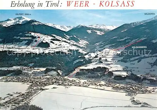AK / Ansichtskarte Weer_Tirol Fliegeraufnahme Weer_Tirol