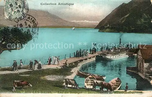 AK / Ansichtskarte Aix les Bains Lac du Bourget Debarcadere de Hautecombe Aix les Bains