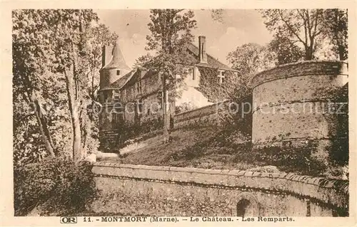 AK / Ansichtskarte Montmort Lucy Le Chateau Les Remparts Montmort Lucy