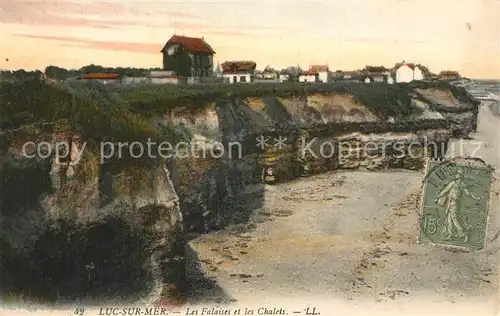 AK / Ansichtskarte Luc sur Mer Les Falaises et les Chalets Luc sur Mer