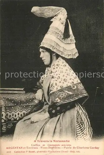 AK / Ansichtskarte Argentan Fines Dentelles Patrie de Charlotte Corday Argentan