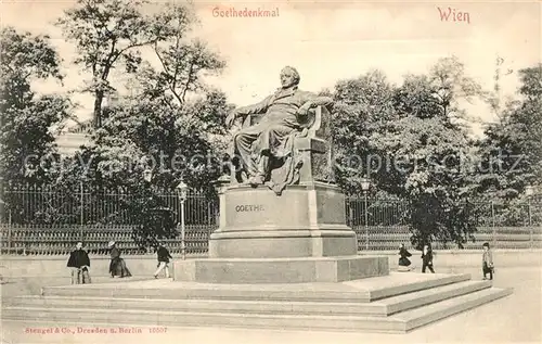 AK / Ansichtskarte Wien Goethedenkmal Wien