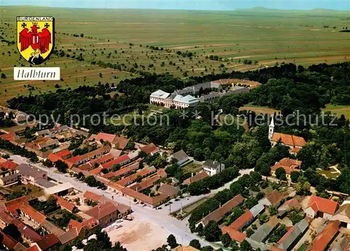 AK / Ansichtskarte Halbturn Fliegeraufnahme Barockschloss Halbturn