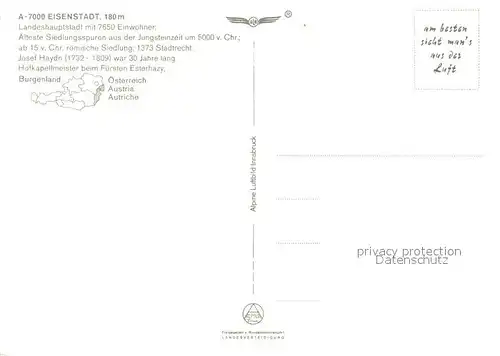 AK / Ansichtskarte Eisenstadt Fliegeraufnahme  Eisenstadt