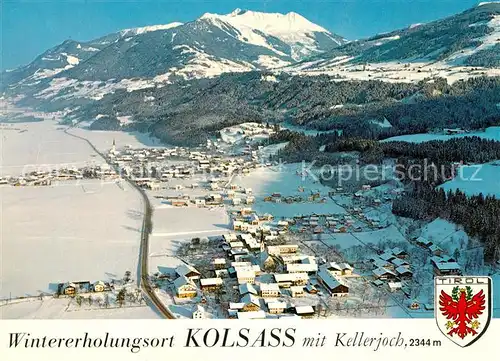 AK / Ansichtskarte Kolsass Fliegeraufnahme mit Kellerjoch Kolsass