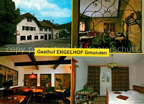 AK / Ansichtskarte Gmunden_Salzkammergut Gasthof Engelhof Fremdenzimmer Gmunden Salzkammergut