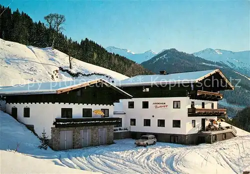 AK / Ansichtskarte Saalbach Hinterglemm Jugendpension Buchegg Wintersportplatz Allgaeuer Alpen Saalbach Hinterglemm