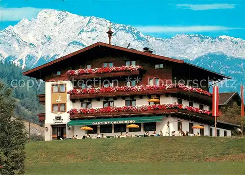 AK / Ansichtskarte Saalfelden_Steinernes_Meer Gasthof Oberbiberg Alpen Saalfelden_Steinernes