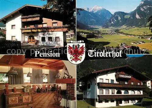 AK / Ansichtskarte Ramsau_Zillertal Pension Tirolerhof Landschaftspanorama Alpen Ramsau_Zillertal