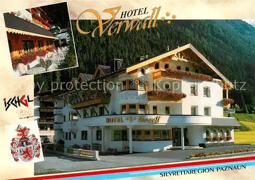 AK / Ansichtskarte Ischgl Hotel Verwall Wappen Ischgl