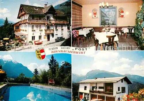 AK / Ansichtskarte Birnbaum_Lesachtal Gasthof Post Swimming Pool Alpen Birnbaum_Lesachtal