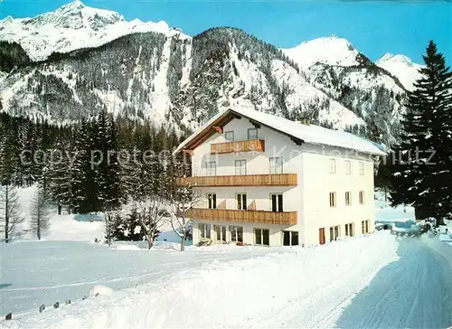 AK / Ansichtskarte Mallnitz_Kaernten Gasthof Pension Alpenrose Stappitzer See Winterlandschaft Mallnitz Kaernten