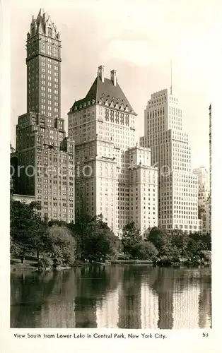 AK / Ansichtskarte New_York_City View south from Lower Lake in Central Park New_York_City