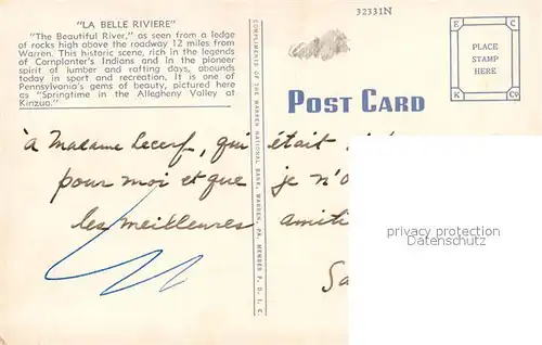 AK / Ansichtskarte Kinzua_Warren Springtime in the Allegheny Valley Warren National Bank 