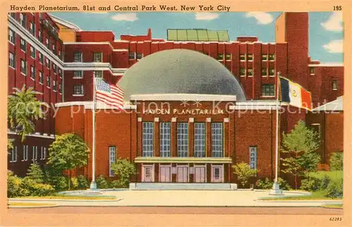 AK / Ansichtskarte New_York_City Hayden Planetarium Illustration New_York_City