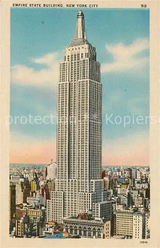 AK / Ansichtskarte New_York_City Empire State Building Manhattan Illustration New_York_City