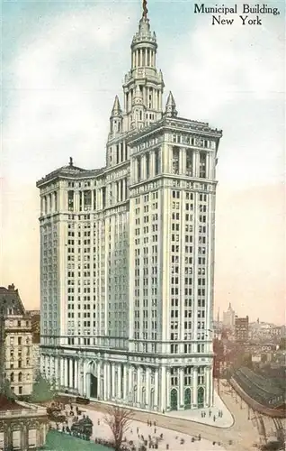 AK / Ansichtskarte New_York_City Municipal Building Illustration New_York_City