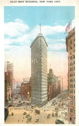 AK / Ansichtskarte New_York_City Flat Iron Building Illustration New_York_City