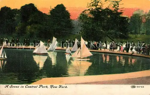 AK / Ansichtskarte New_York_City Scene in Central Park New_York_City