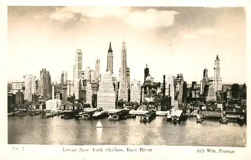 AK / Ansichtskarte New_York_City Lower New York Skyline East River New_York_City