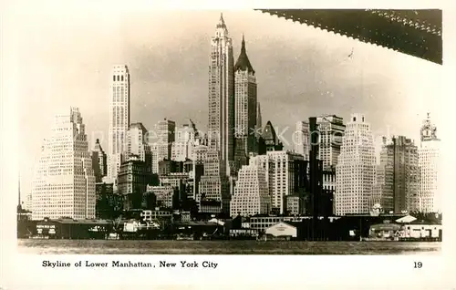 AK / Ansichtskarte New_York_City Skyline of Lower Manhattan New_York_City