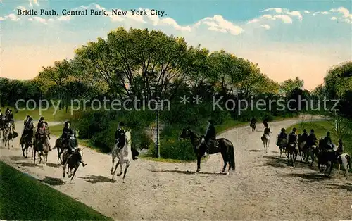AK / Ansichtskarte New_York_City Bridle Path Central Park New_York_City