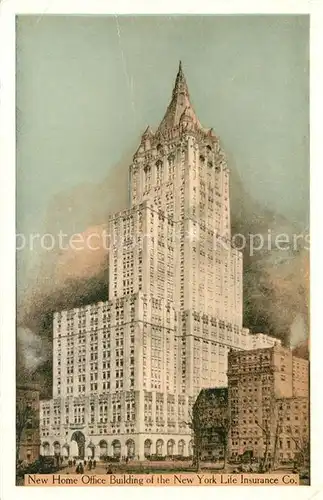 AK / Ansichtskarte New_York_City New Home Office Building of the New York Life Insurance Company New_York_City