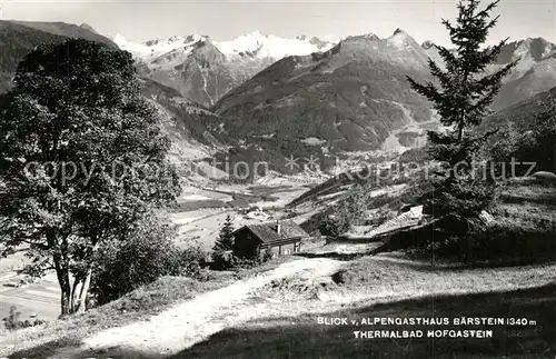 AK / Ansichtskarte Bad_Hofgastein Panorama Blick vom Alpengasthaus Baerstein Alpenpanorama Bad_Hofgastein