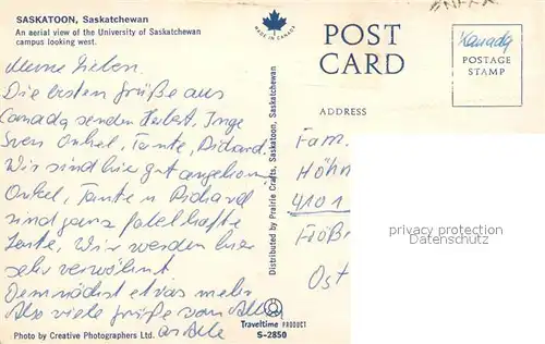 AK / Ansichtskarte Saskatoon Aerial view of the University of Saskatchewan Saskatoon