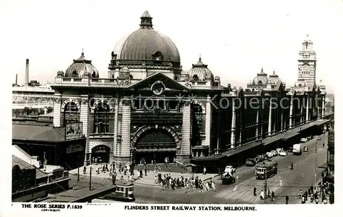 AK / Ansichtskarte Melbourne_Victoria Flinders Street Railway Station Melbourne Victoria