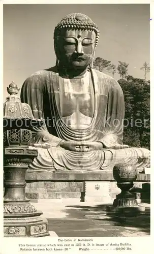 AK / Ansichtskarte Kamakura Dai butsu Bronze Statue Kamakura