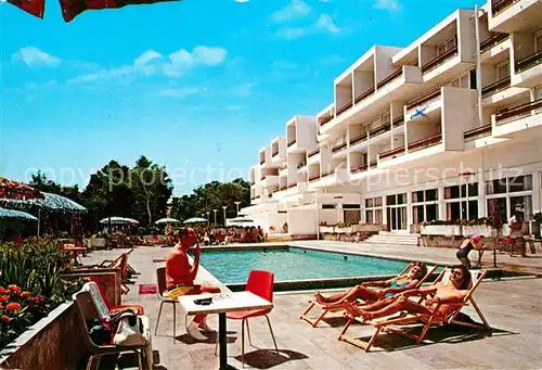 AK / Ansichtskarte Rab_Croatia Hotel Carolina Terrasse Swimming Pool Rab_Croatia