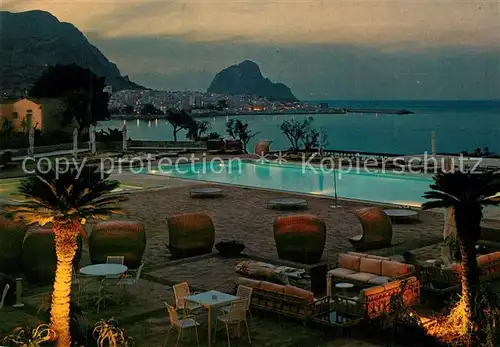 AK / Ansichtskarte Santa_Flavia Hotel Zagarella et Sea Palace piscine nottumo Santa_Flavia